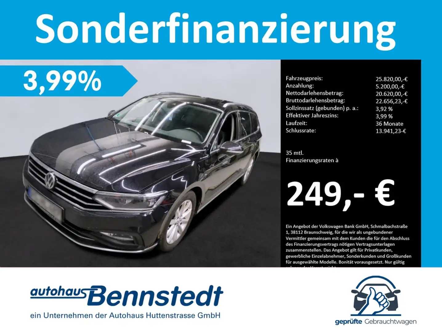 Volkswagen Passat Variant 2.0 TDI DSG Elegance MATRIX KAMERA AHK Schwarz - 1