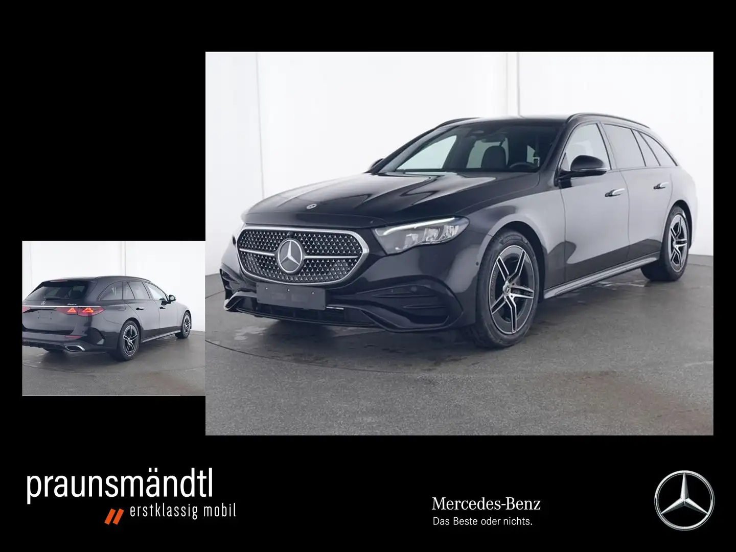 Mercedes-Benz E 220 T d 4M AMG Night AHK/Ambi/Tot/Distr/Kamera Schwarz - 1