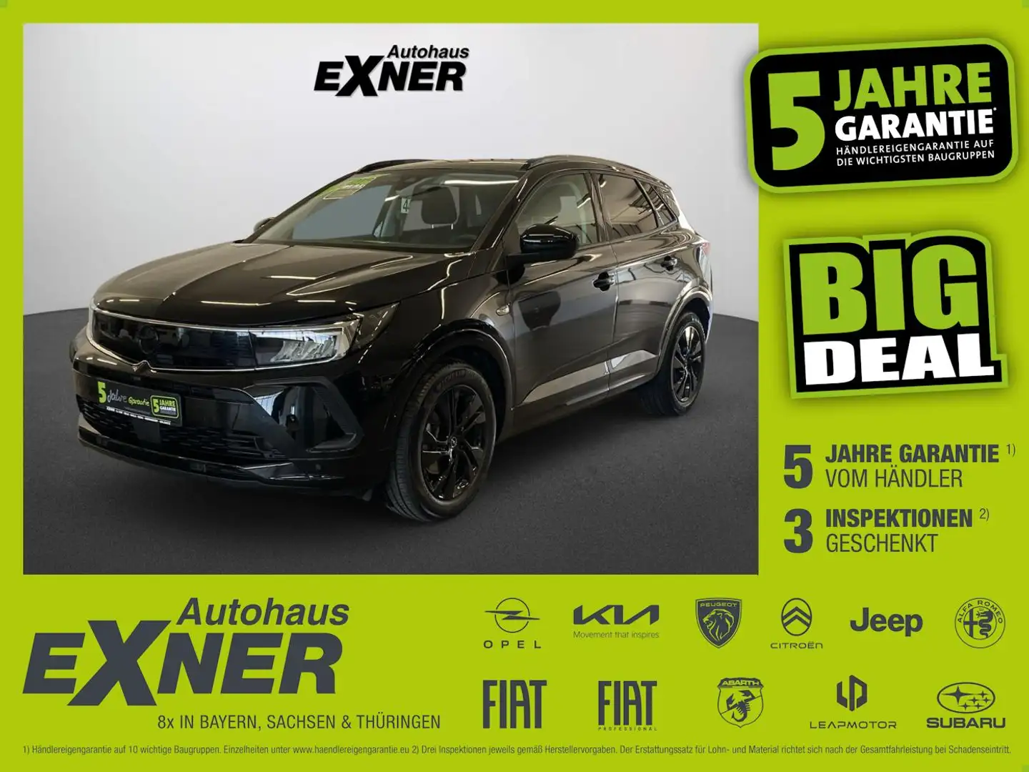 Opel Grandland 1.2 Turbo GS LINE LED+Navi+SHZ+2xKlima Schwarz - 1