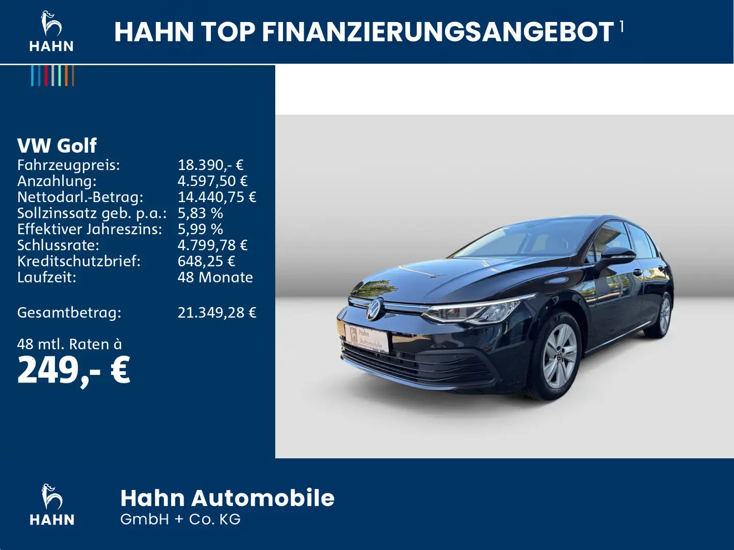 Volkswagen Golf VIII 1.5TSI Life ACC AppConnect Sitzh DAB+ Noir - 2