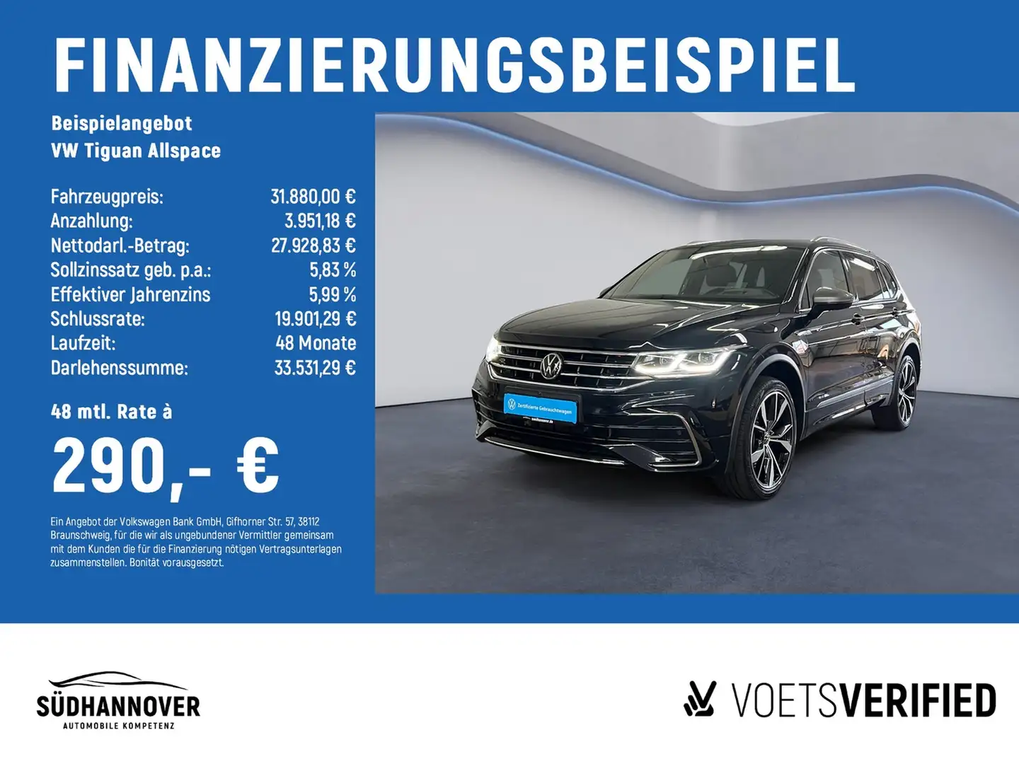 Volkswagen Tiguan Allspace R-Line 2.0 TDI 4Motion DSG STHZG Noir - 2
