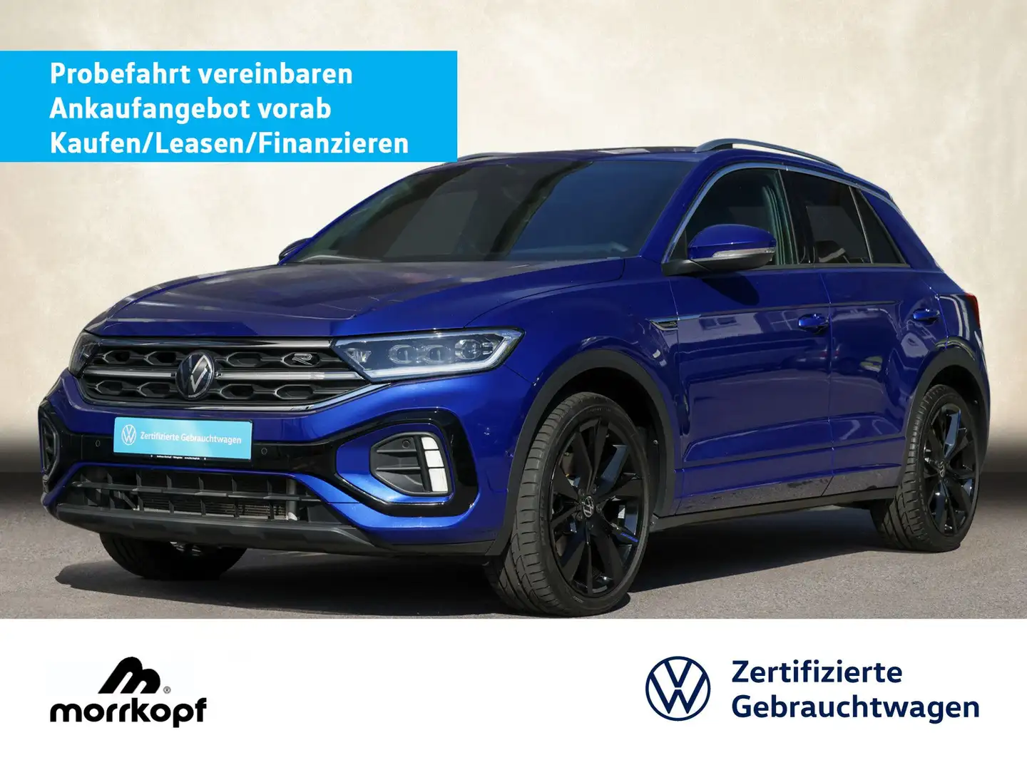 Volkswagen T-Roc 2.0TSI 4Motion DSG R-Line +IQ-LIGHT+BEATS+ Bleu - 1