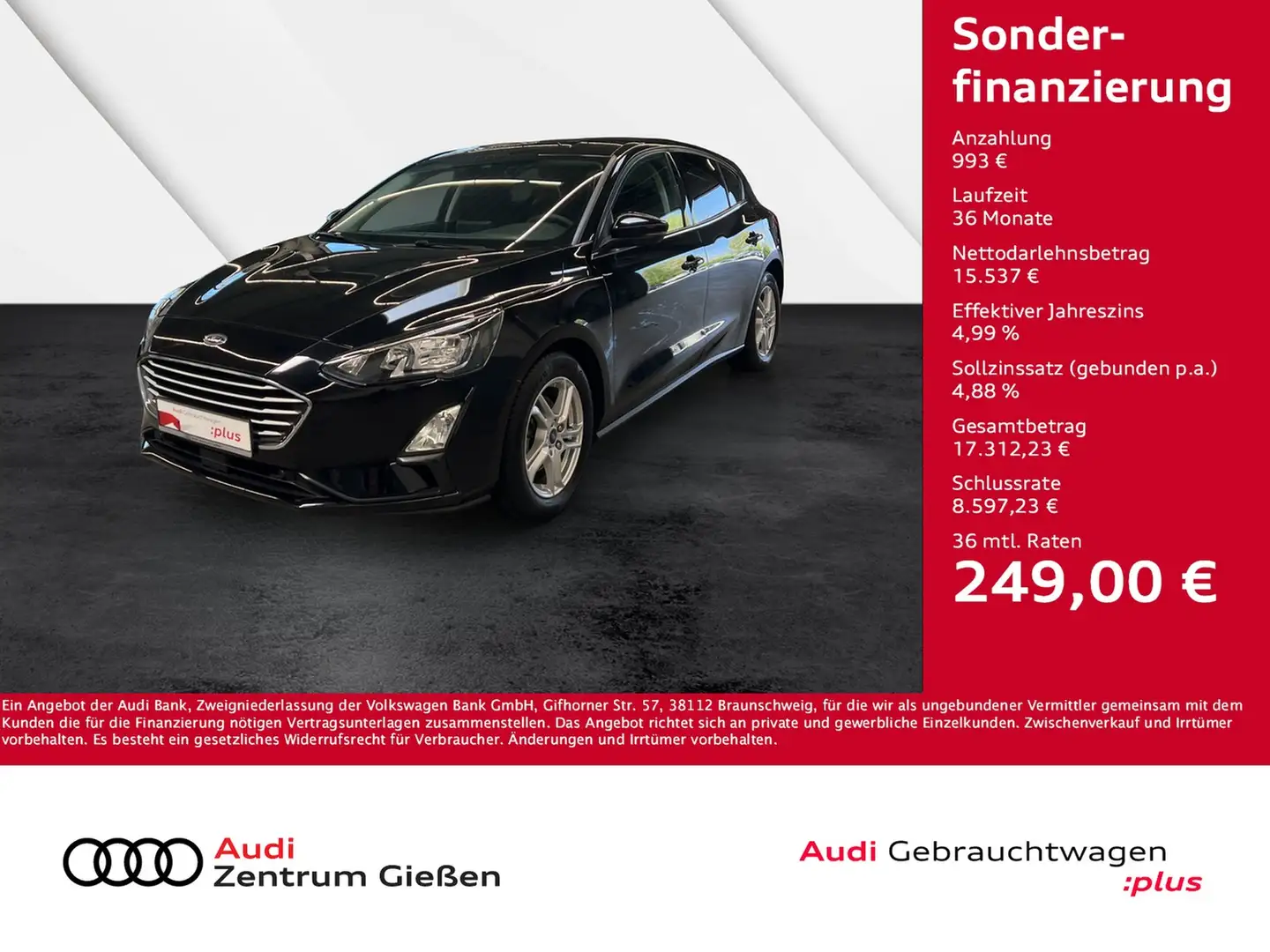Ford Focus 1.0 EcoBoost Mild-Hybrid Cool & Connect S/S LED... Zwart - 1