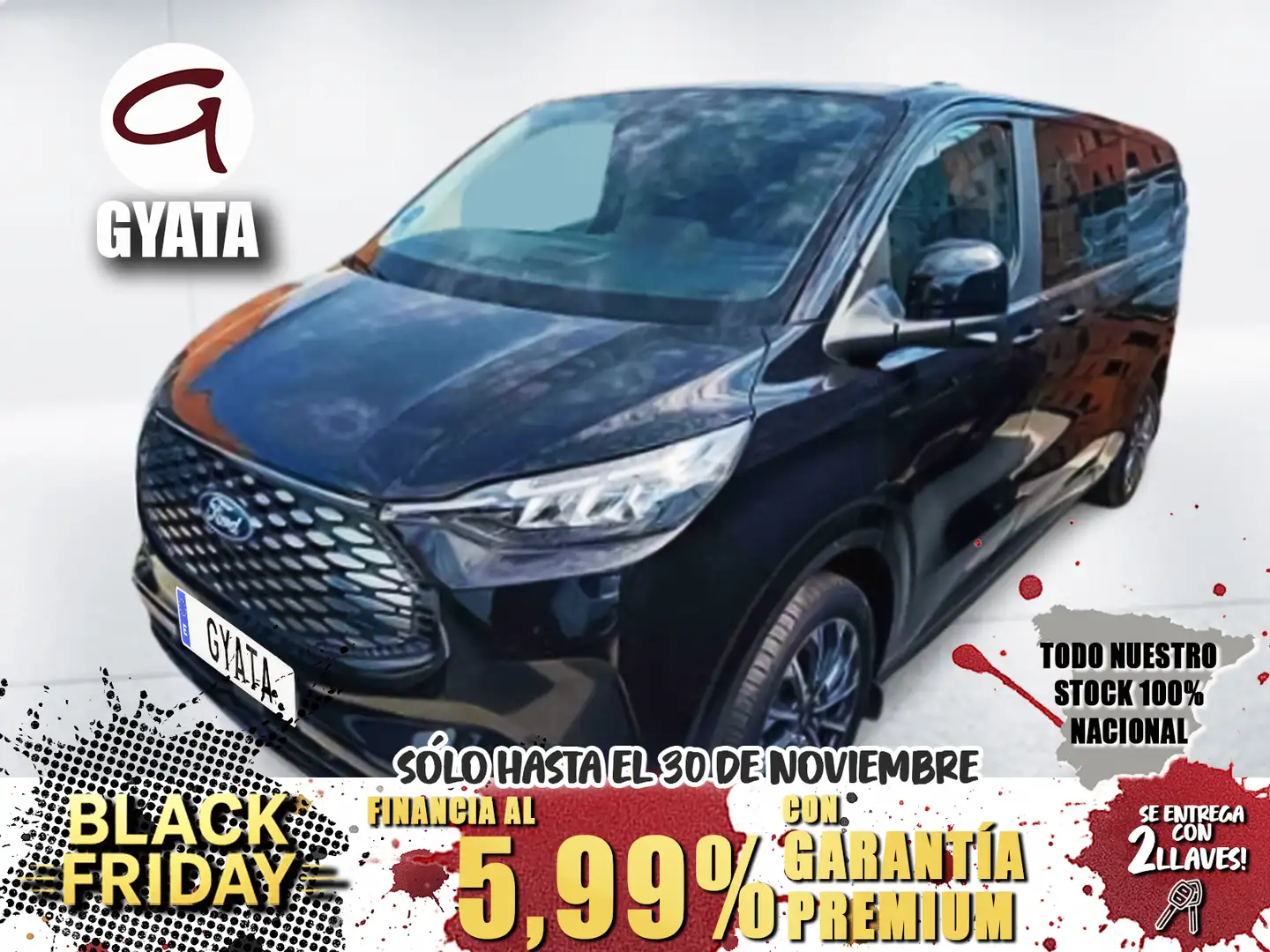 Ford Tourneo Custom E-Grand Titanium X 160kW Negro - 1