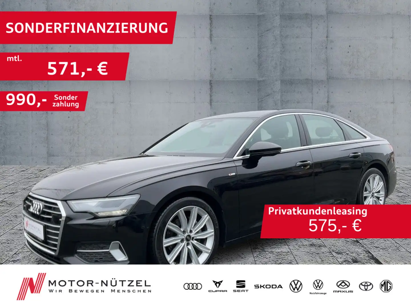 Audi A6 40 TDI S-TR S-LINE LED+NAVI+RFK+ACC Schwarz - 1