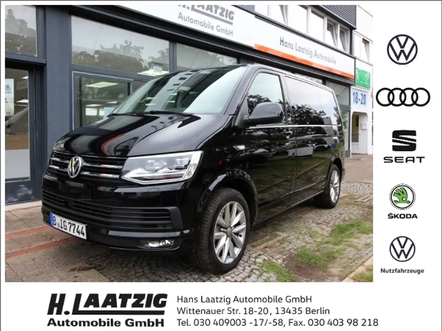 Volkswagen T6 Multivan 2.0 TDI SCR DSG Comfortline Navi AHK Noir - 1