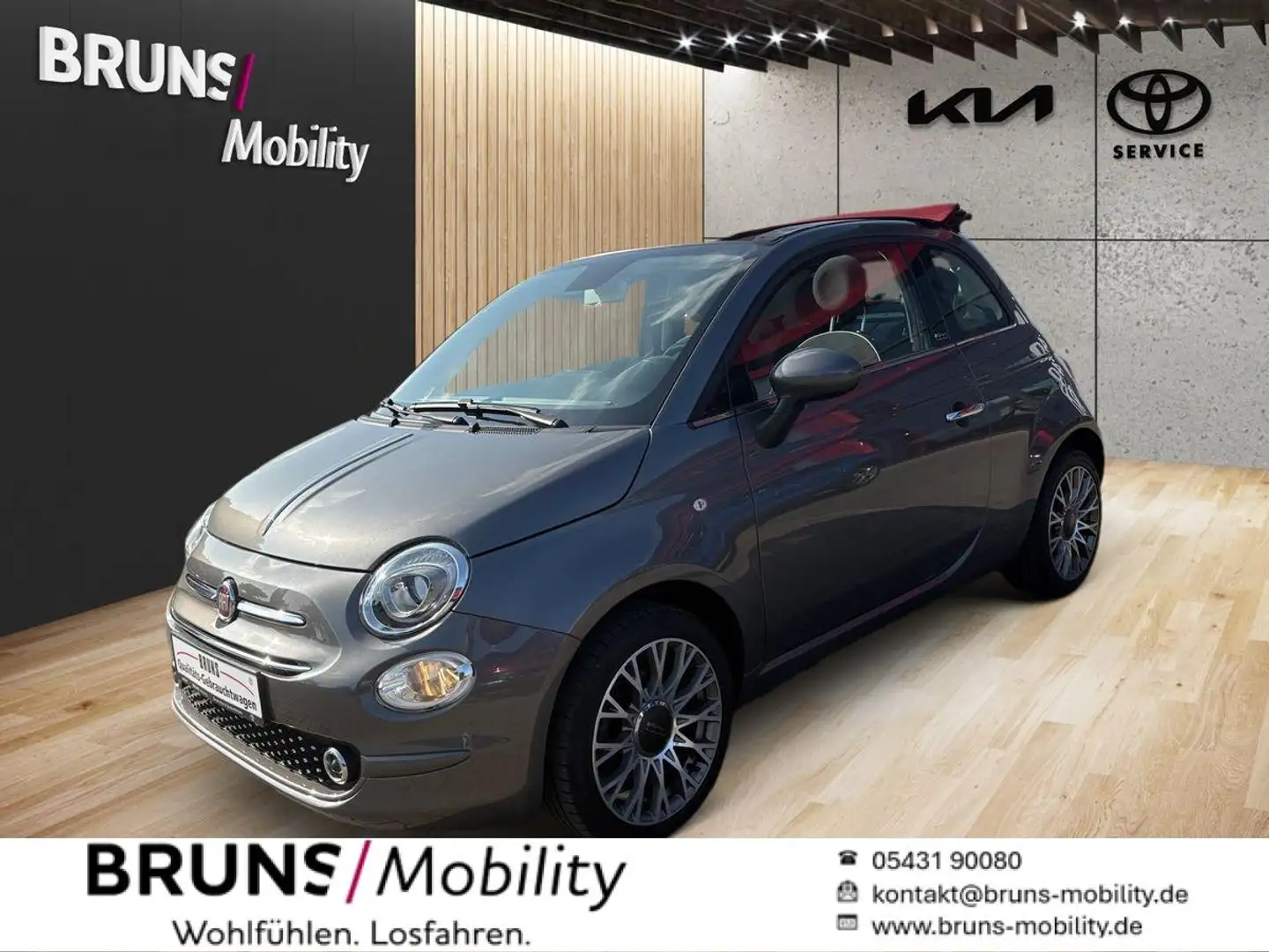 Fiat 500C Lounge Navi Klima Grau - 1