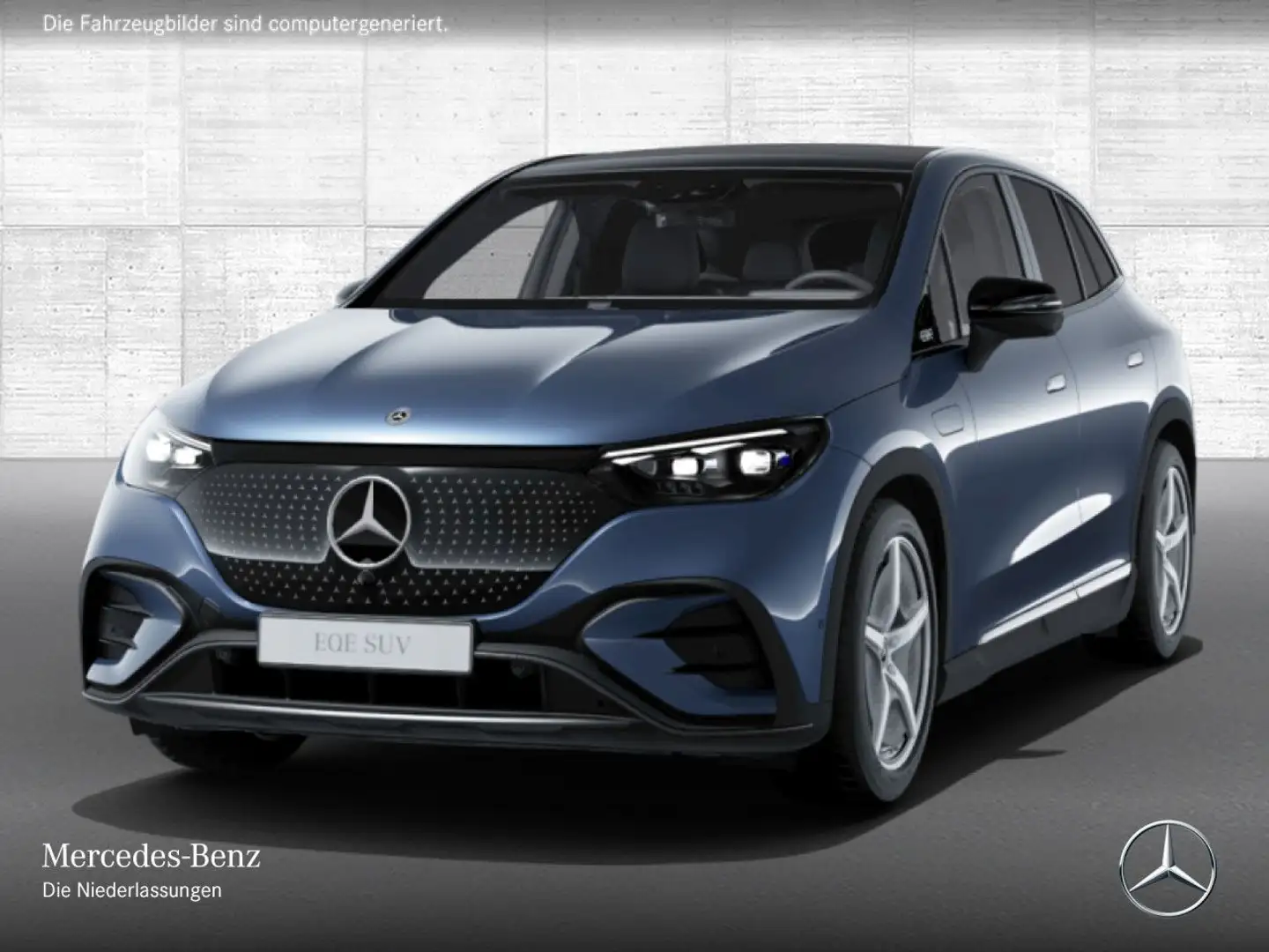 Mercedes-Benz EQE SUV EQE 350 AMG+NIGHT+PANO+360+AHK+BURMESTER+KEYLESS Blau - 2