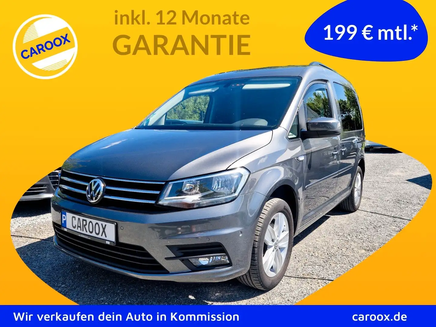 Volkswagen Caddy Comfortline 2.0 TDI DSG KAMERA 8FACH AHK Grau - 1