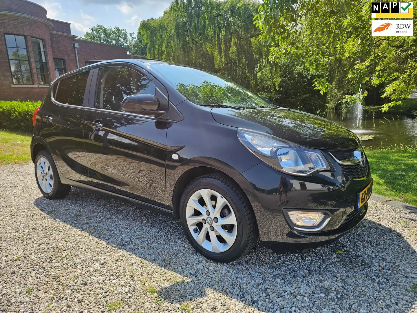 Opel Karl 1.0 ecoFLEX Cosmo DAK/leer/AIRCO/cruise Zwart - 1