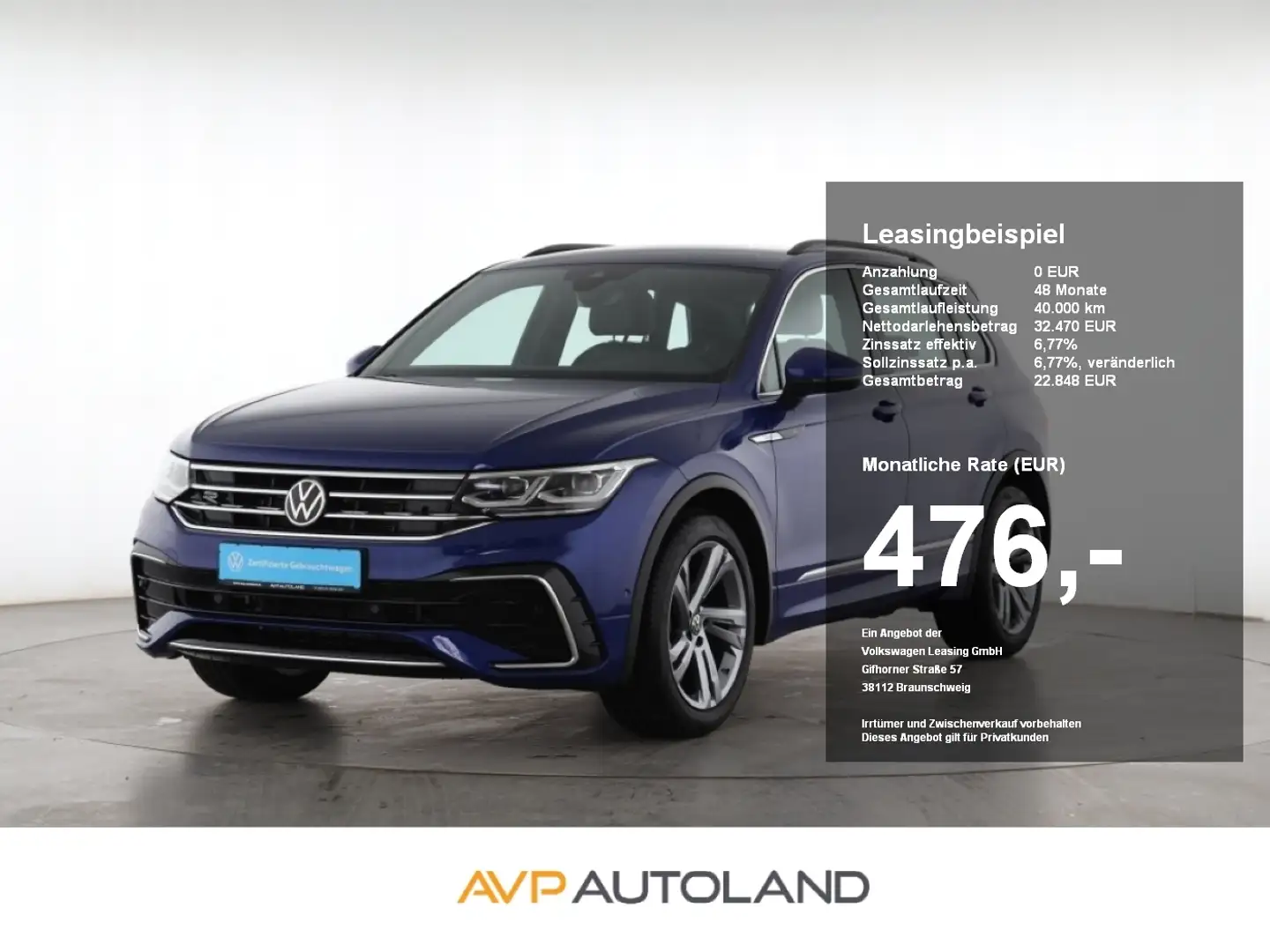 Volkswagen Tiguan 1.5 TSI DSG R-Line | NAVI | LED | ACC | Blau - 1