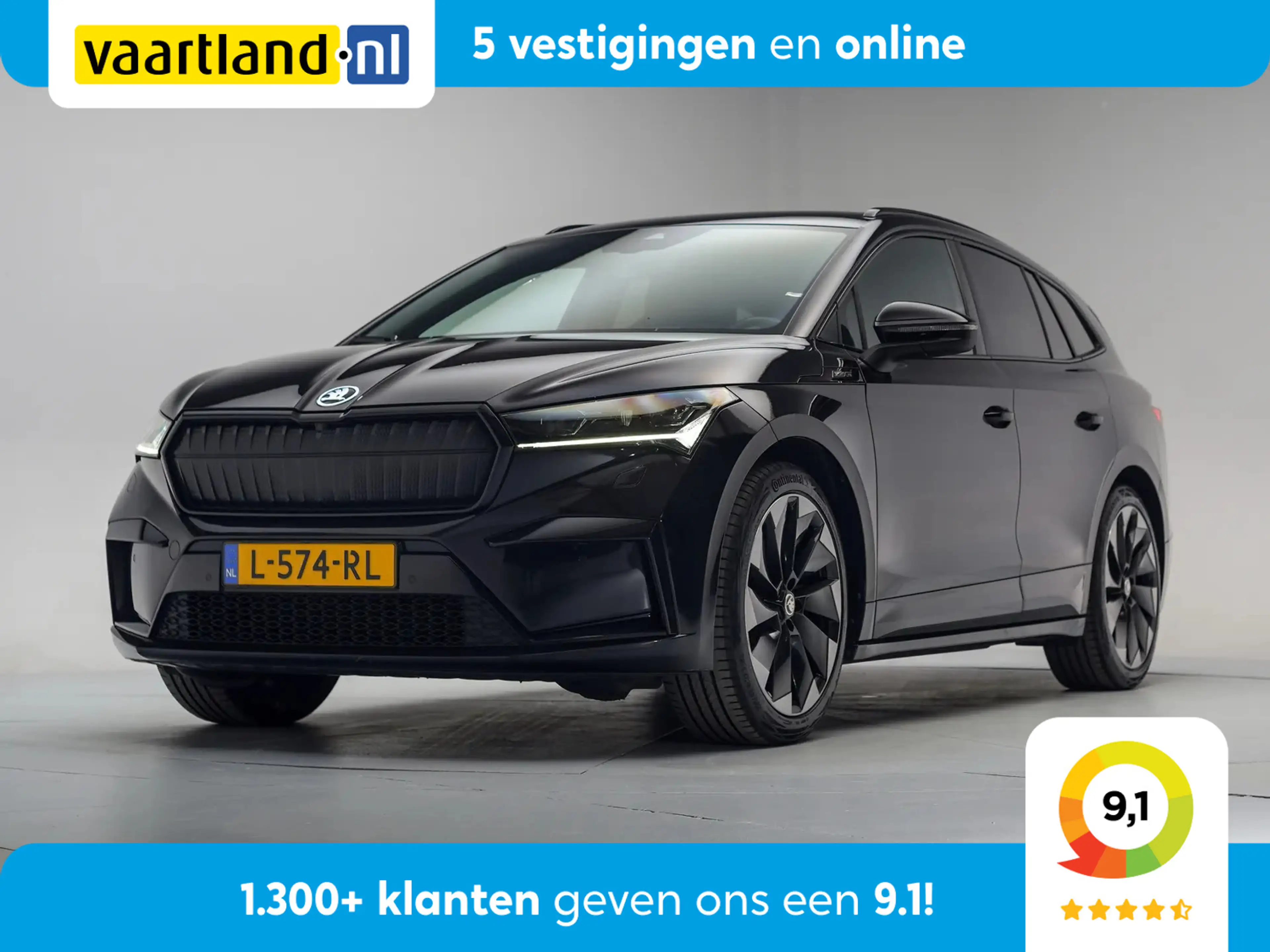 Skoda Enyaq iV 60 Sportline 3-Fase [ Trekhaak Navi Half-leder