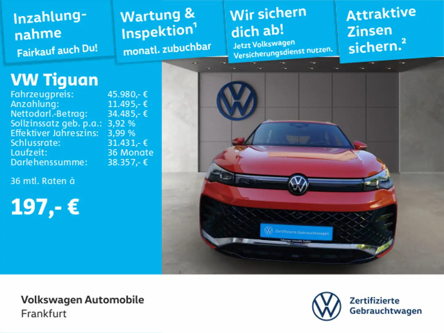 Volkswagen Tiguan 2.0 TDI DSG 4Motion R-Line Navi IQ.Light DAB+ Fron Rot - 2
