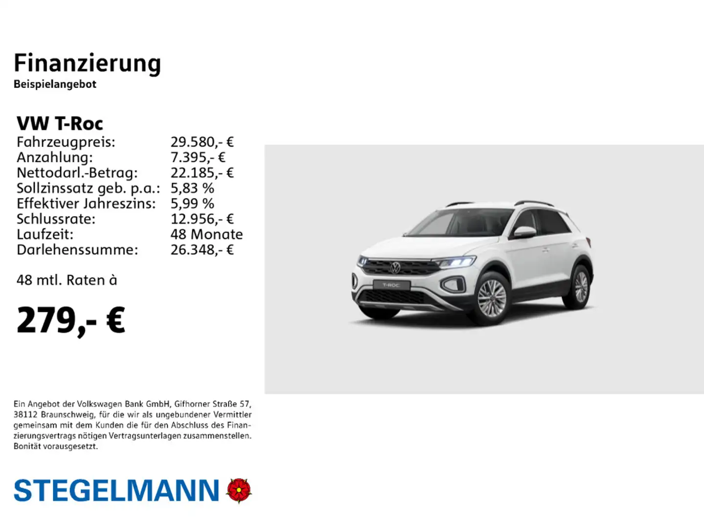 Volkswagen T-Roc 1.0 l TSI OPF 6-Gang-Schaltgetriebe Life Weiß - 2