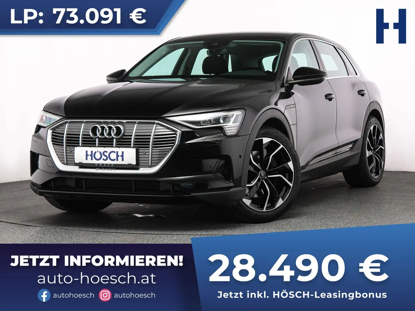 Audi e-tron 50 quattro ERSTBESITZ NEUWERTIG -61% Schwarz - 1