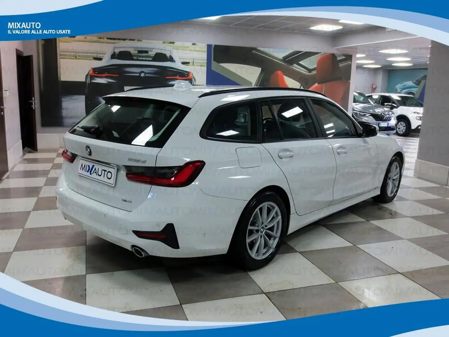 BMW 318 D Touring Business Advantage AUT EU6 Bianco - 2