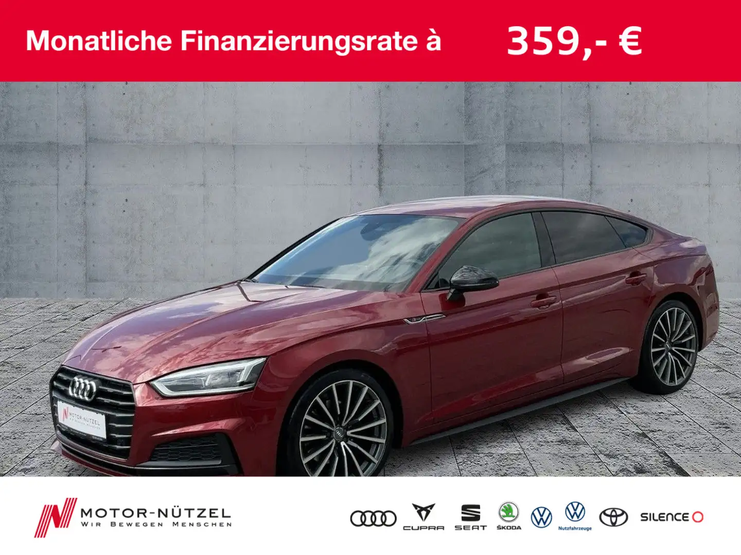Audi A5 40 TFSI S-TR S-LINE LED+NAV+SHZ+RFK Rot - 1