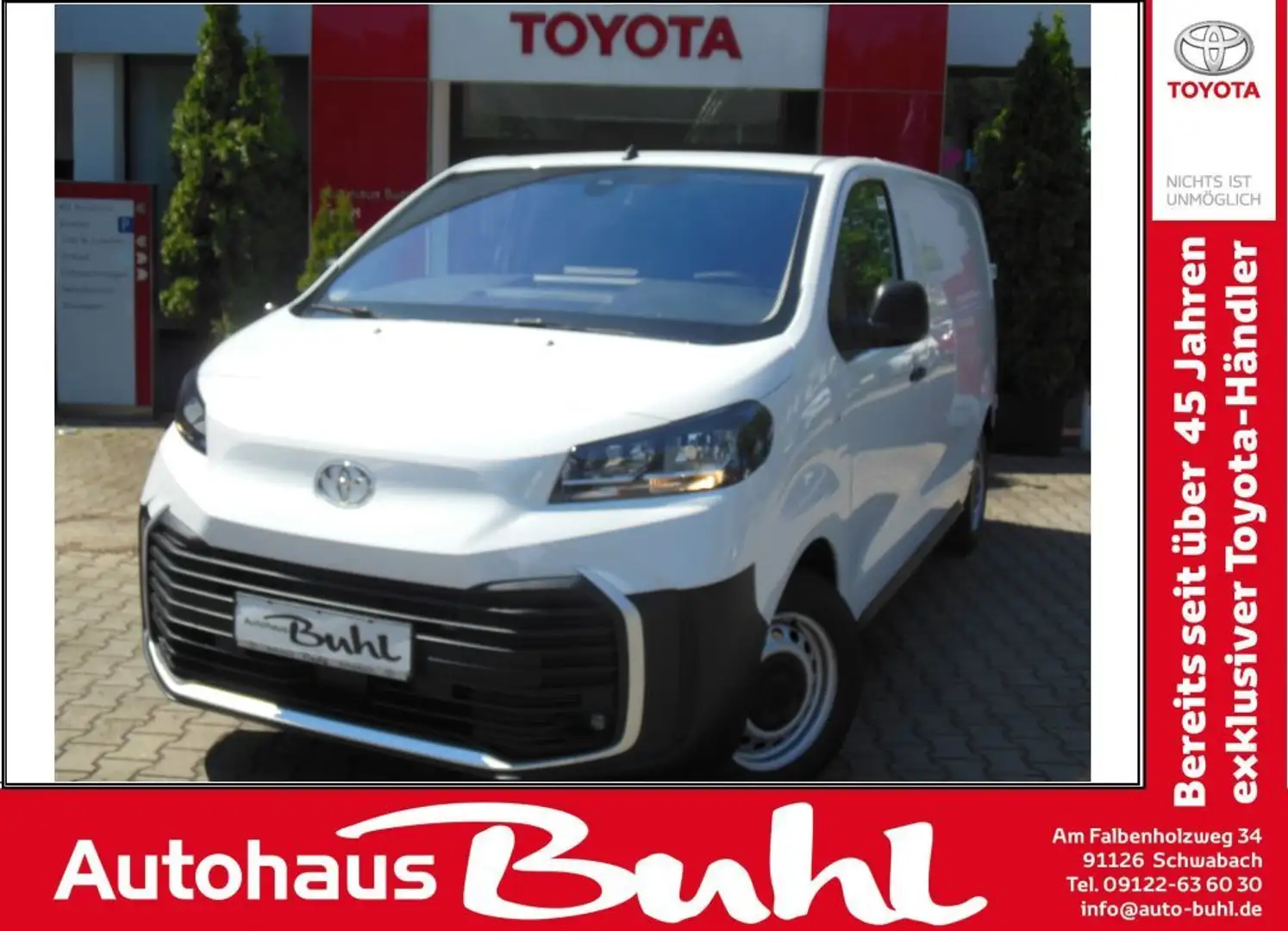 Toyota Proace 1,5-l-D-4D L1 Meister m. Flügeltüren+AHK Weiß - 1