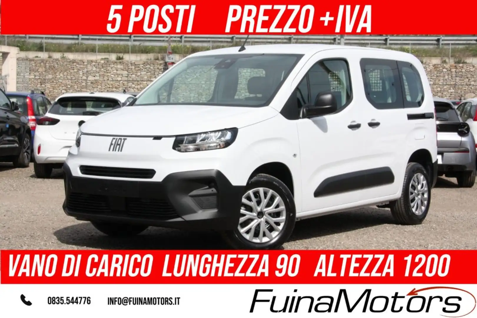 Fiat Doblo Doblò 1.5 BlueHdi 100CV Combi N1 5 POSTI AUTOCARR Bianco - 1