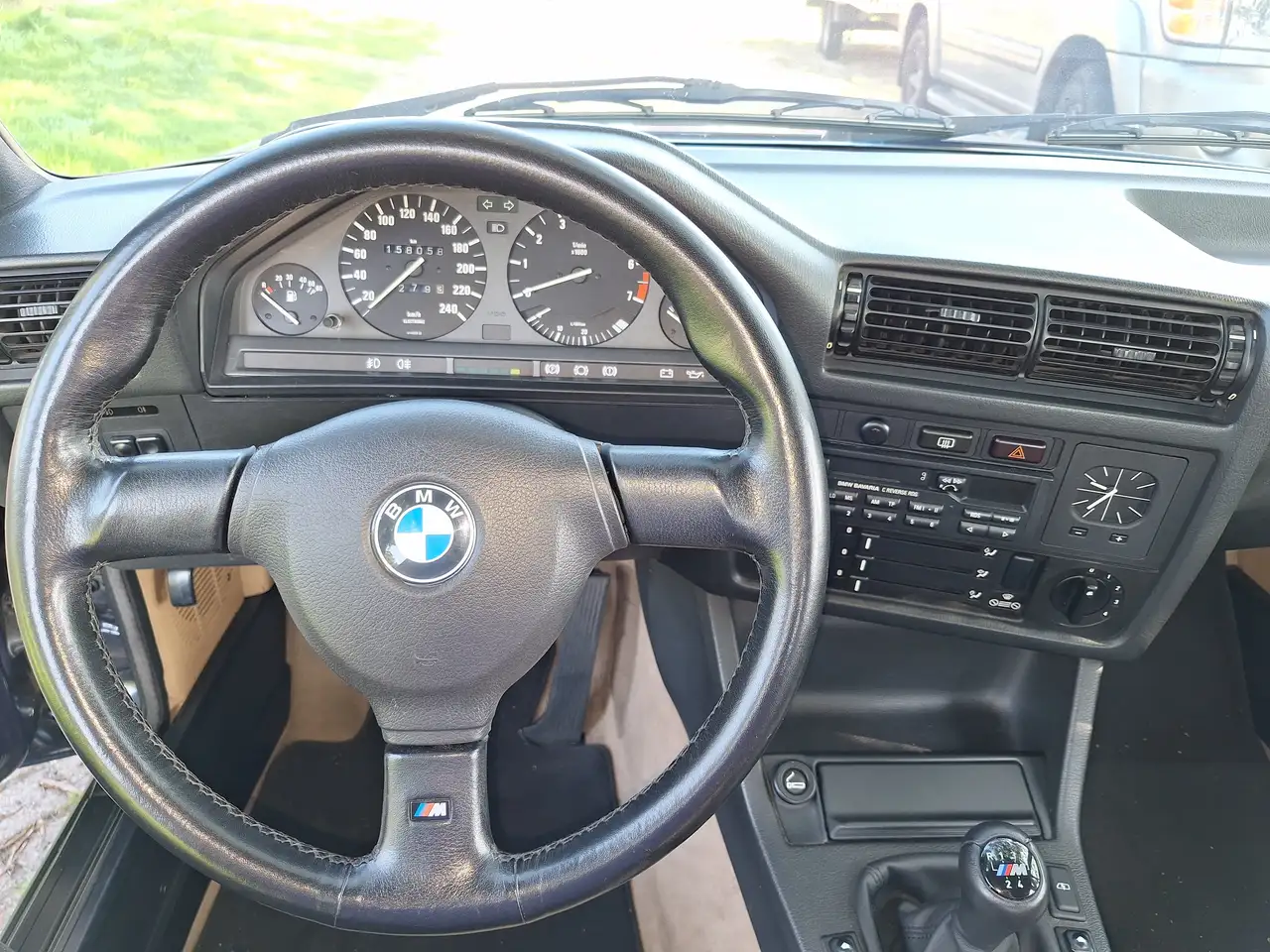 BMW 325 i cabrio E30 (1989) royalblau beige leder 158000km, foto 12
