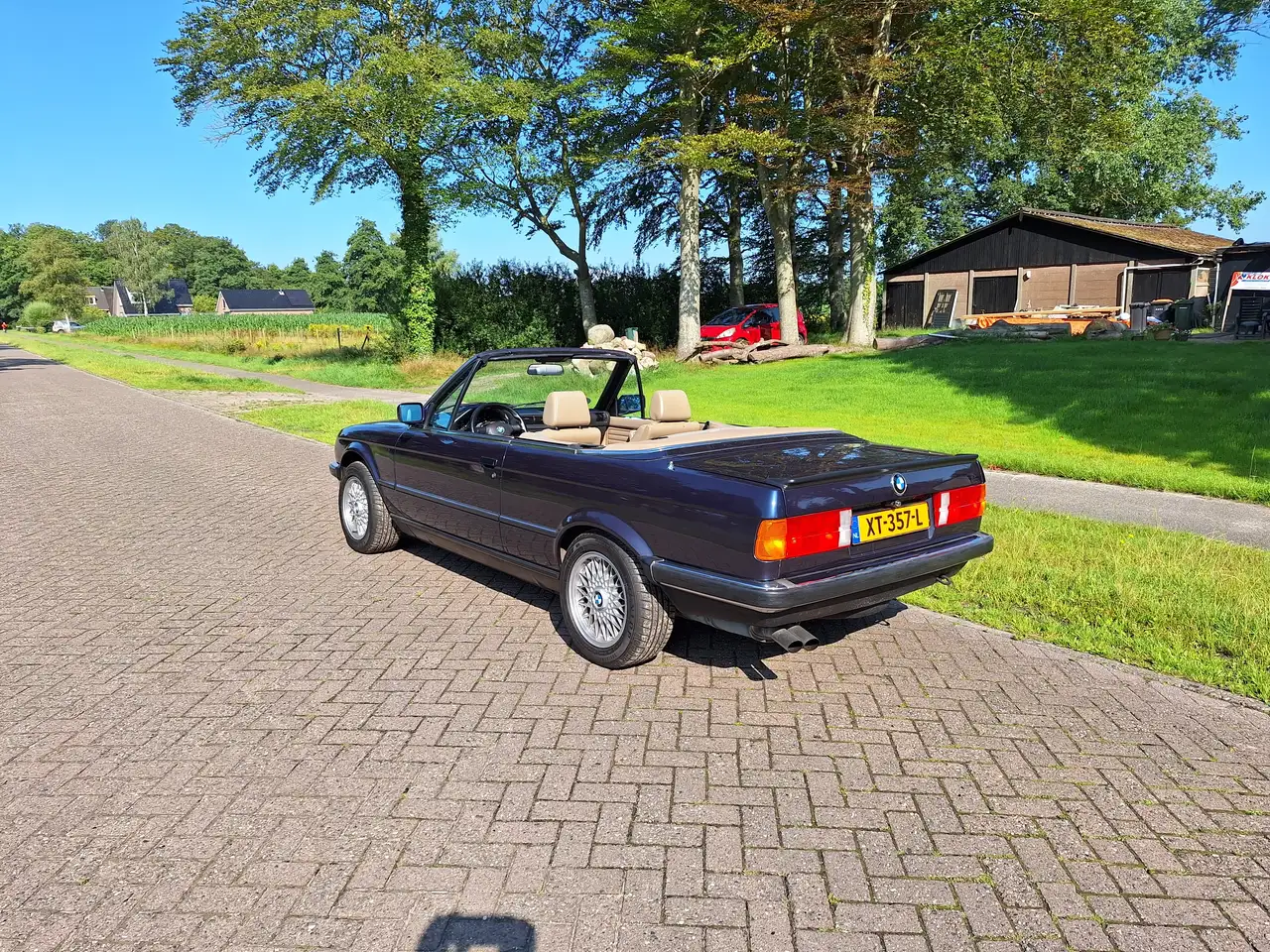 BMW 325 i cabrio E30 (1989) royalblau beige leder 158000km, foto 5