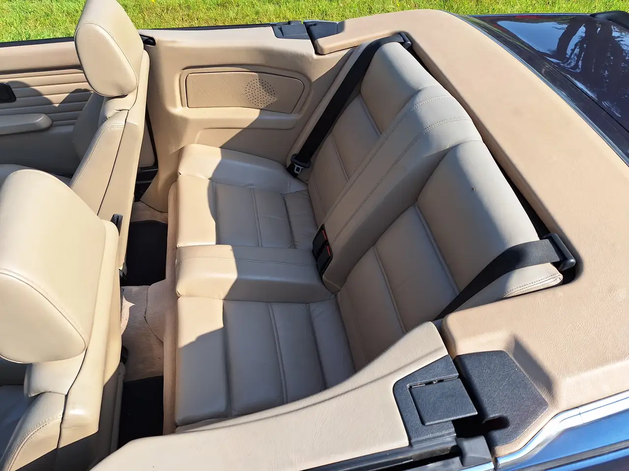 BMW 325 i cabrio E30 (1989) royalblau beige leder 158000km, foto 11