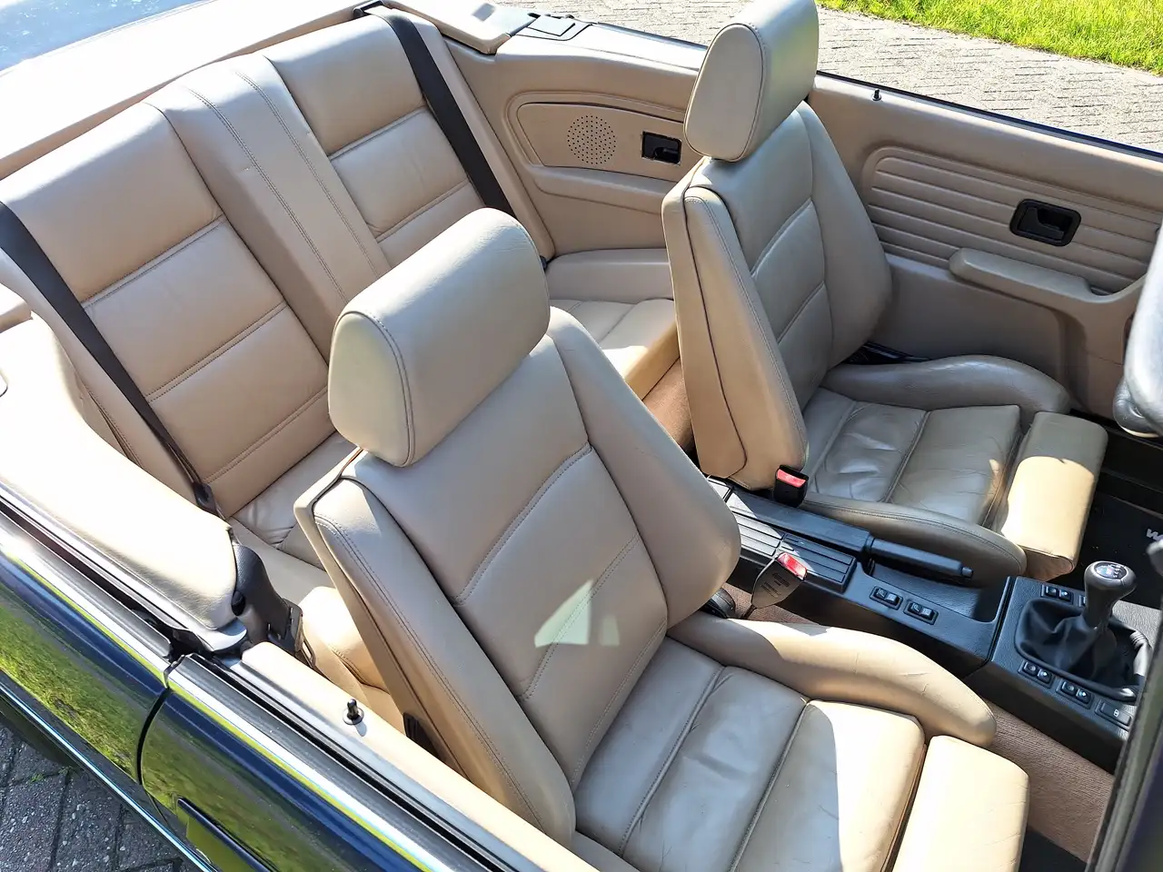 BMW 325 i cabrio E30 (1989) royalblau beige leder 158000km, foto 10