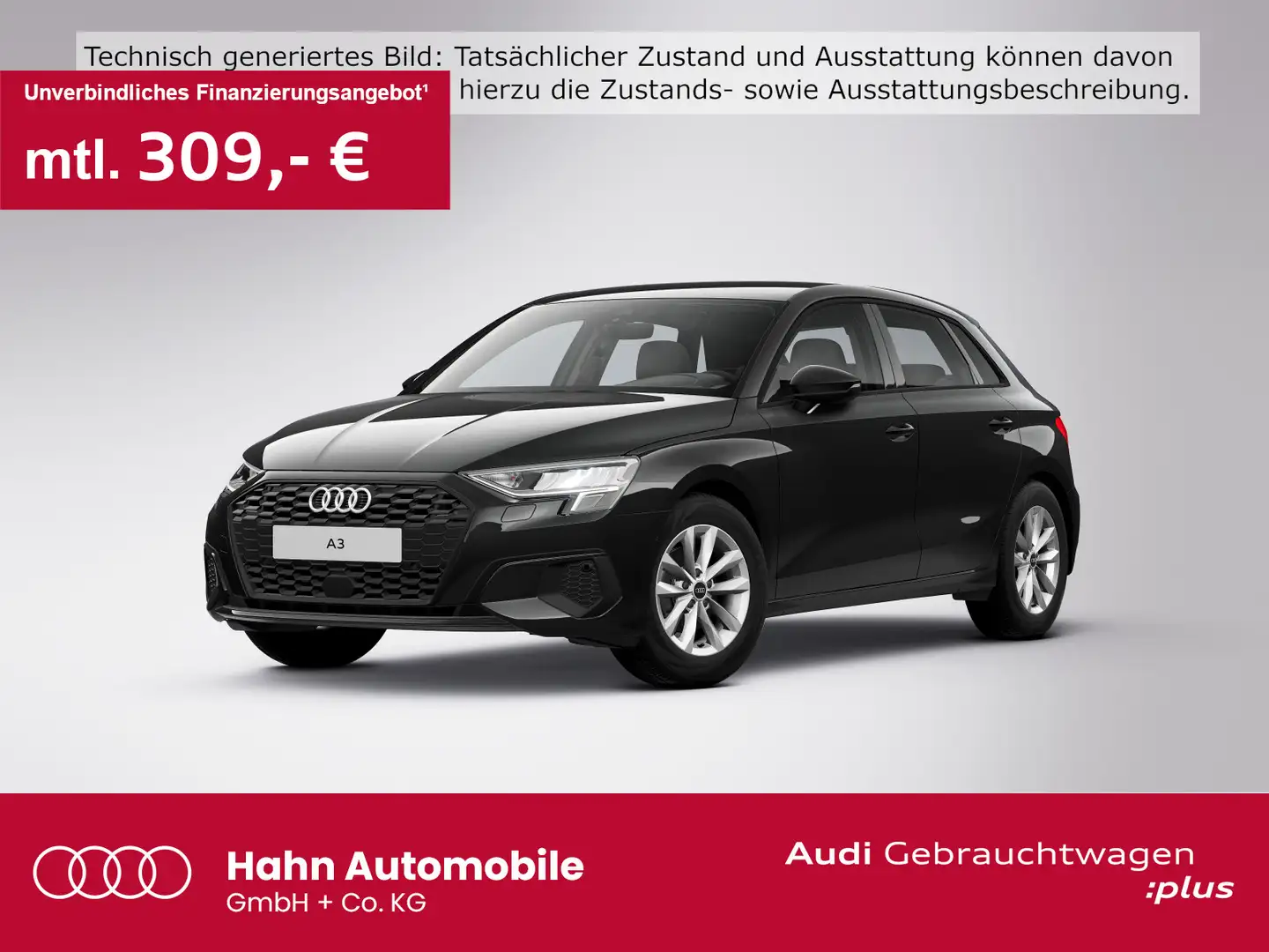 Audi A3 30 TFSI AHK Carplay Sitzh LED Virtu Schwarz - 1