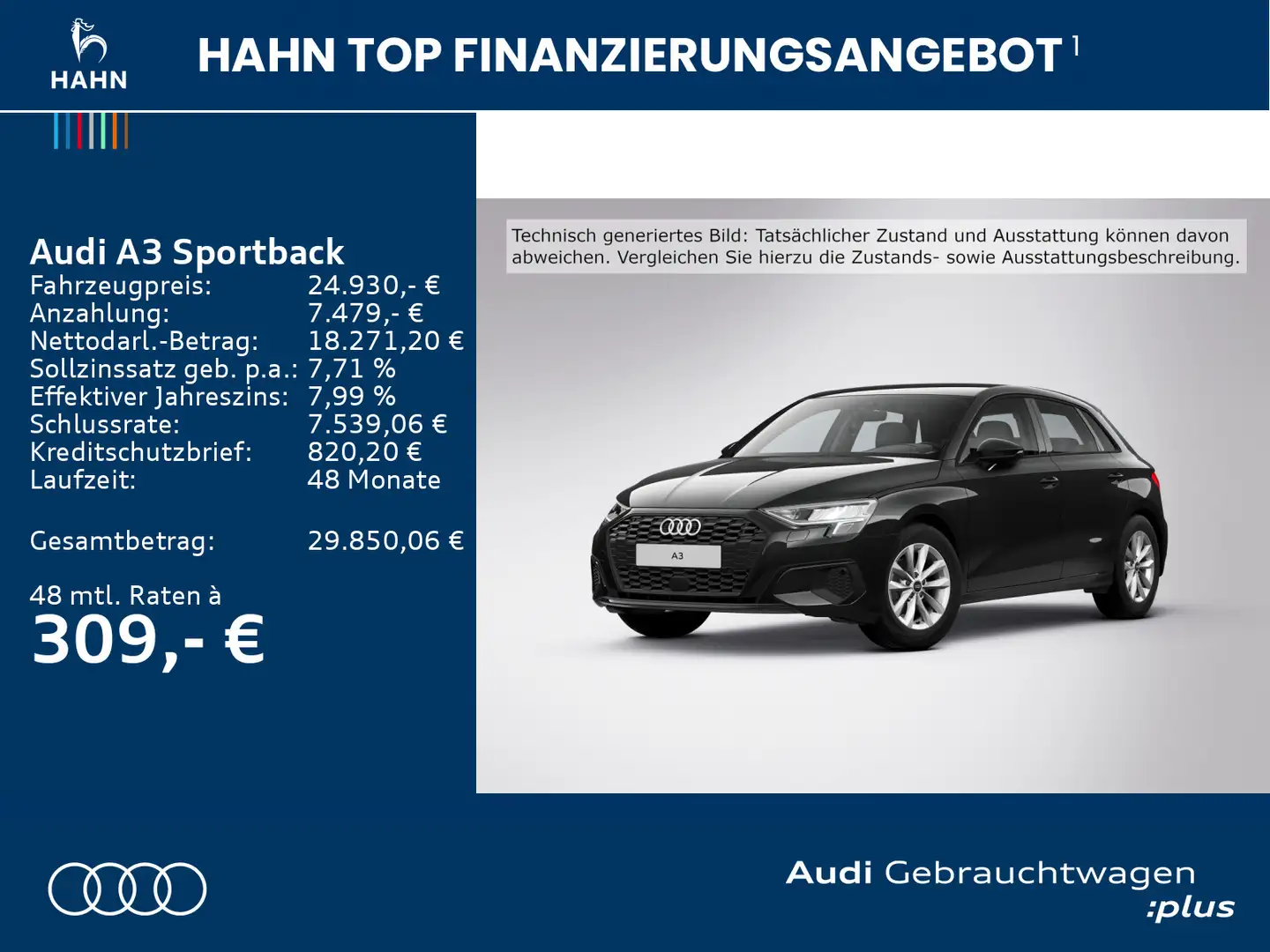 Audi A3 30 TFSI AHK Carplay Sitzh LED Virtu Schwarz - 2