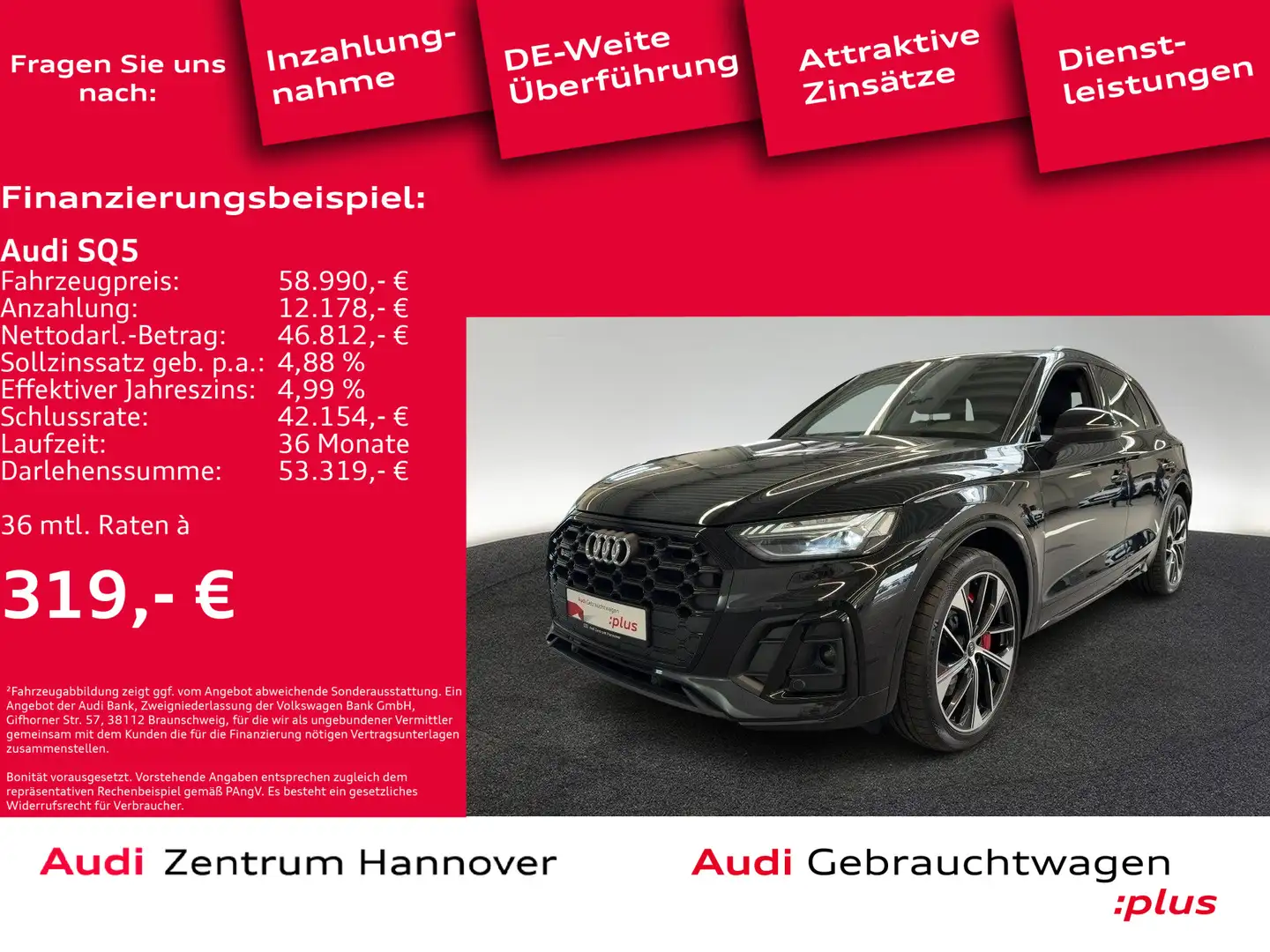Audi SQ5 3.0 TDI qu. Standh. Head-Up Matrix AHK B&O Noir - 2