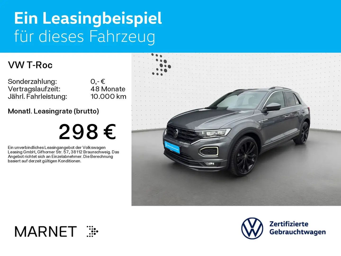 Volkswagen T-Roc 1.5 TSI DSG Sport R-line Black* Navi*Pano* Grau - 2