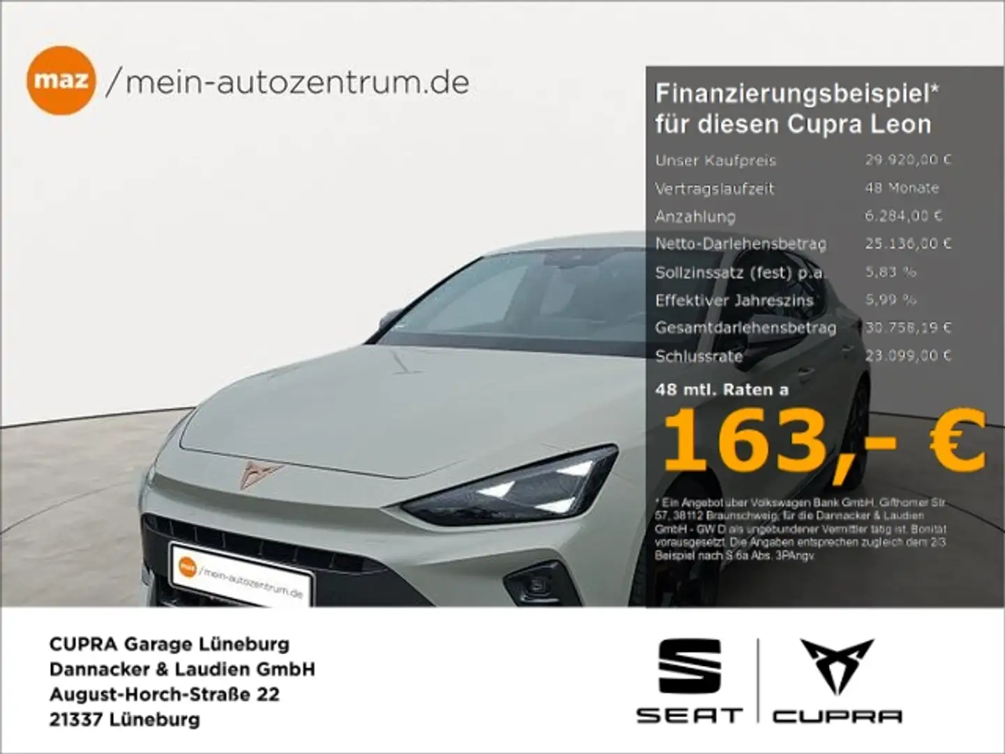 CUPRA Leon 1.5 eTSI Alu Matrix-LED Sennheiser Navi ACC Grau - 1