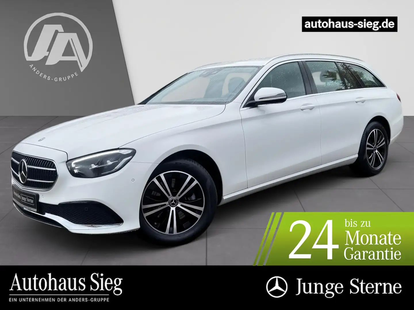 Mercedes-Benz E 300 d 4M T Avantgarde+MBUX+Distr+AHK+LED+EASY Weiß - 1