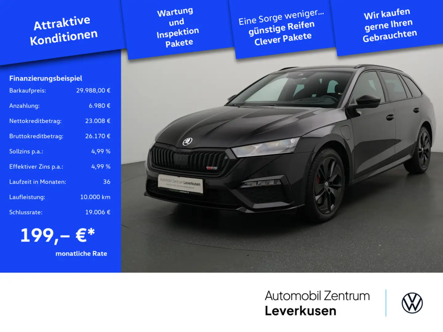 Skoda Octavia RS Combi iV ACC NAVI SHZ HUD PDC Schwarz - 1