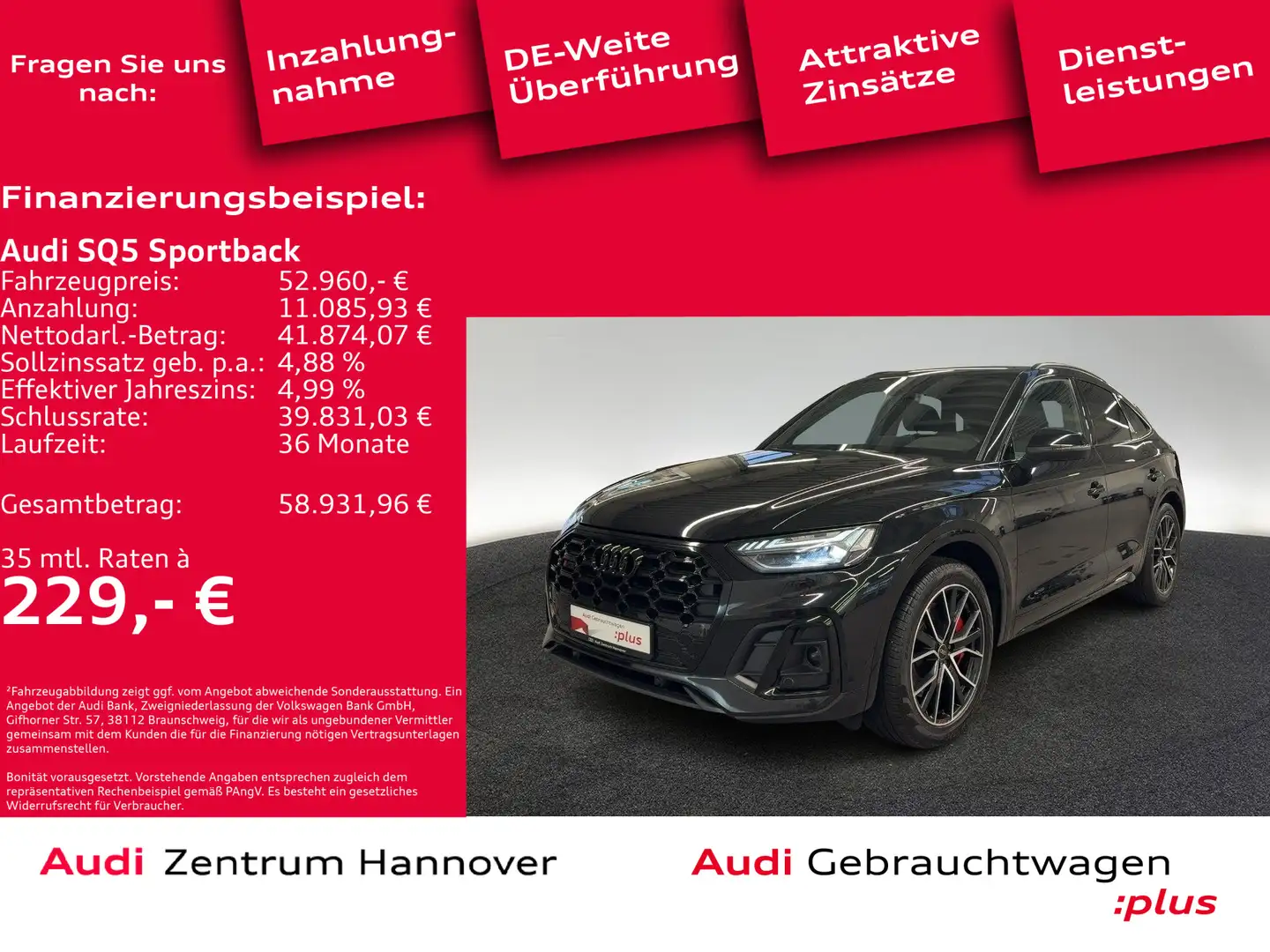 Audi SQ5 55 TDI quattro Matrix AHK Kamera Noir - 1
