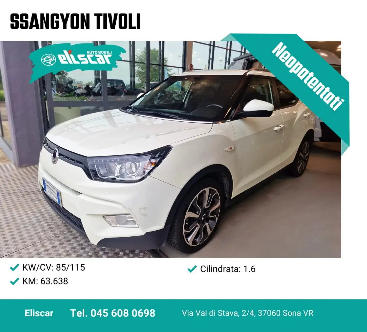 SsangYong Tivoli 1.6d 2WD Be Bílá - 1