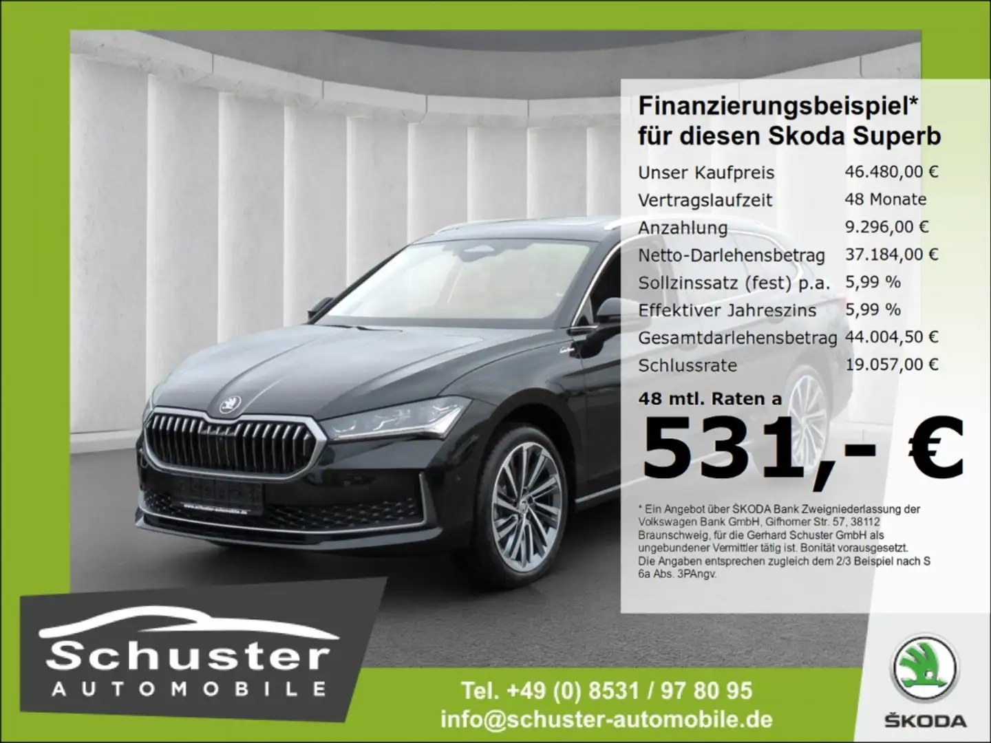 Skoda Superb Combi L&K Laurin & Klement TDI*AHK 360°Ka Schwarz - 1