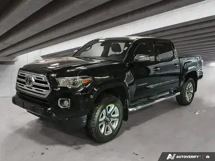 Black 2019 Toyota Tacoma Limited Double Cab 4WD Pickup Truck Four-Wheel Drive 6-Speed Automatic
