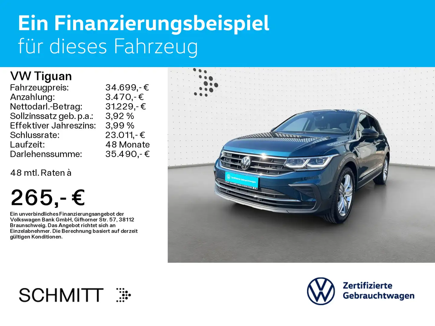 Volkswagen Tiguan 1.5 TSI DSG MOVE*MATRIX*AHK*PANO*KAMERA*N Azul - 2