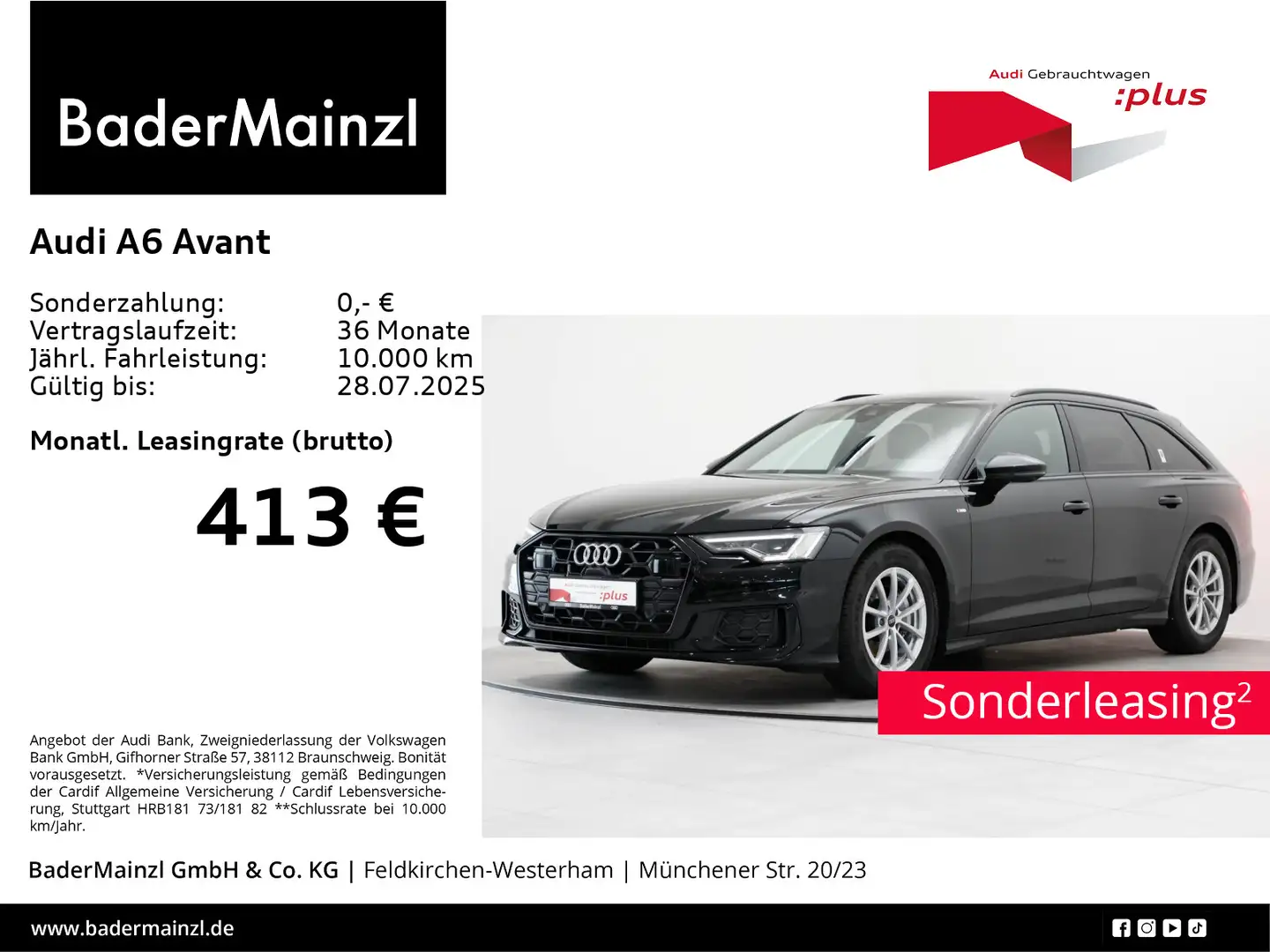 Audi A6 40 TDI S tronic S line Matrix HUD Leder Schwarz - 1