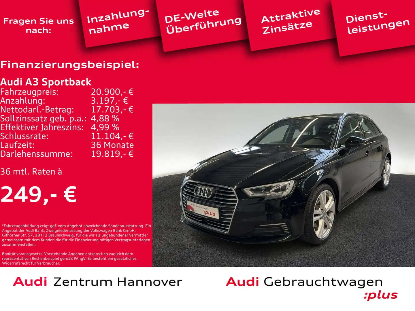 Audi A3 e-tron design 40 ACC Teilleder DAB Schwarz - 2