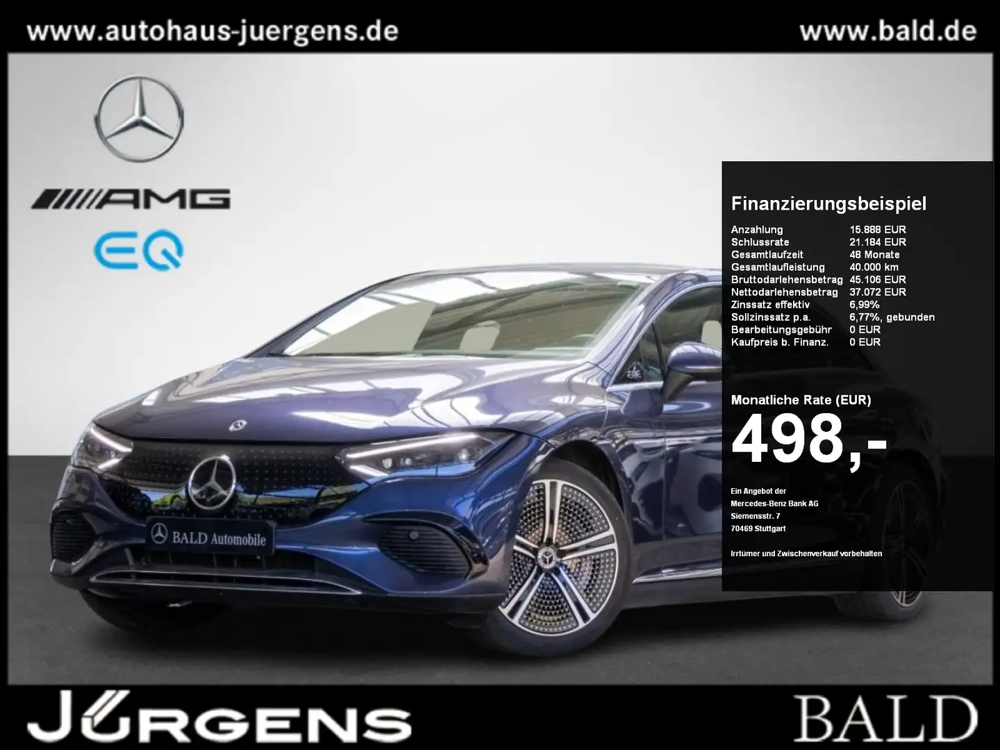 Mercedes-Benz EQE 350 ElectricArt/DIGITAL/AHK/HUD/Sitzklima/20 Mavi - 1