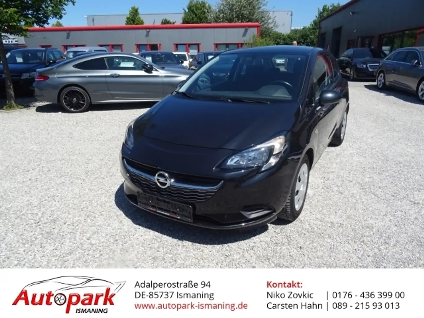 Opel Corsa E Edition 1.2 SHZ Lenkra dHZG Temp PDC Klima Zwart - 1