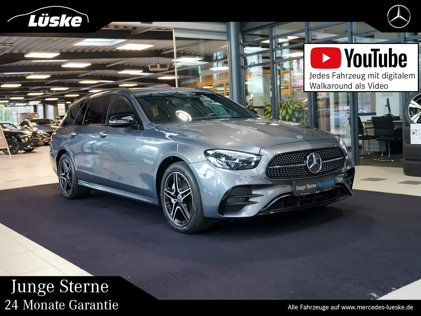 Mercedes-Benz E 300 E 300 de T AMG Line Night Burmester Esche Kamera Grau - 1