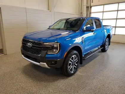Blue 2025 Ford Ranger Lariat SuperCrew 4WD Pickup Truck Four-Wheel Drive Automatic