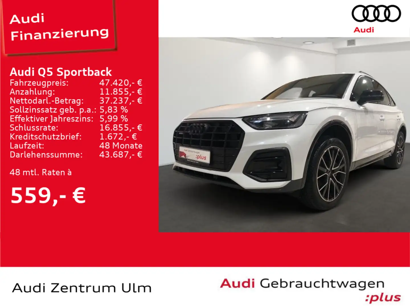 Audi Q5 advanced 40TDI quattro AHK BUSINESS Weiß - 1