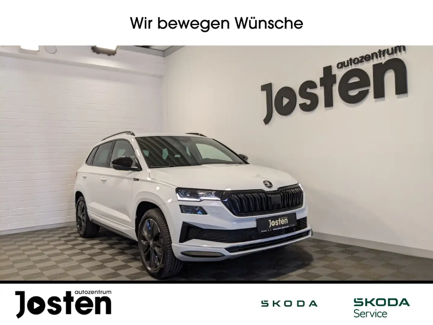 Skoda Karoq Sportline 2.0TSI 4x4 DCC Matrix-LED Fahrass+ AHK C Blanc - 1