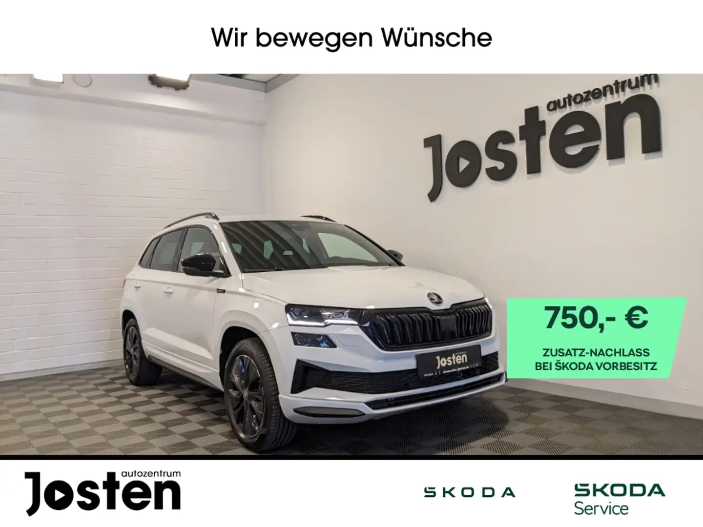 Skoda Karoq Sportline 2.0TSI 4x4 DCC Matrix-LED Fahrass+ AHK C Weiß - 1