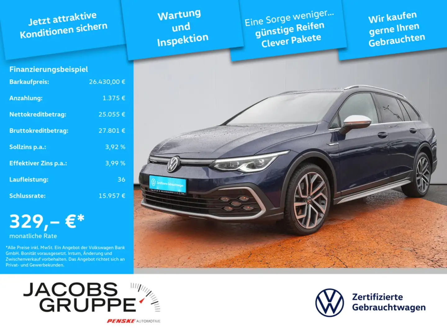 Volkswagen Golf VIII Variant Alltrack 2.0 TDI 4Motion DSG Blau - 1