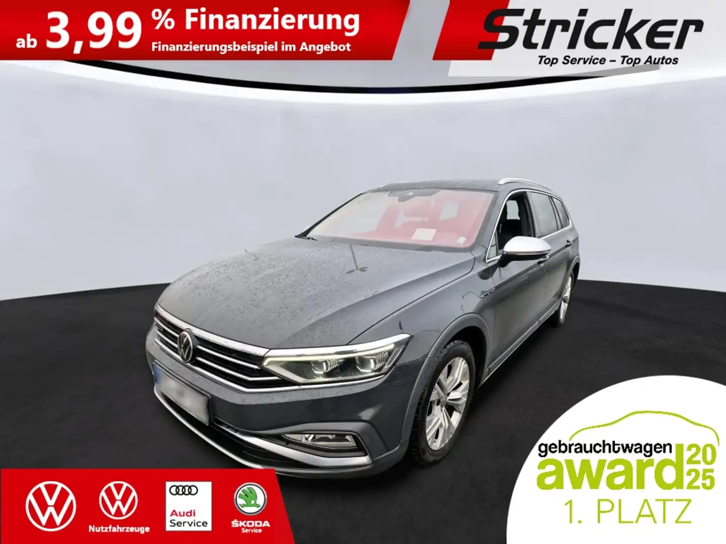 Volkswagen Passat Alltrack 2.0TDI DSG 344,ohne Anzahlung AHK Standh. H&K Grau - 2